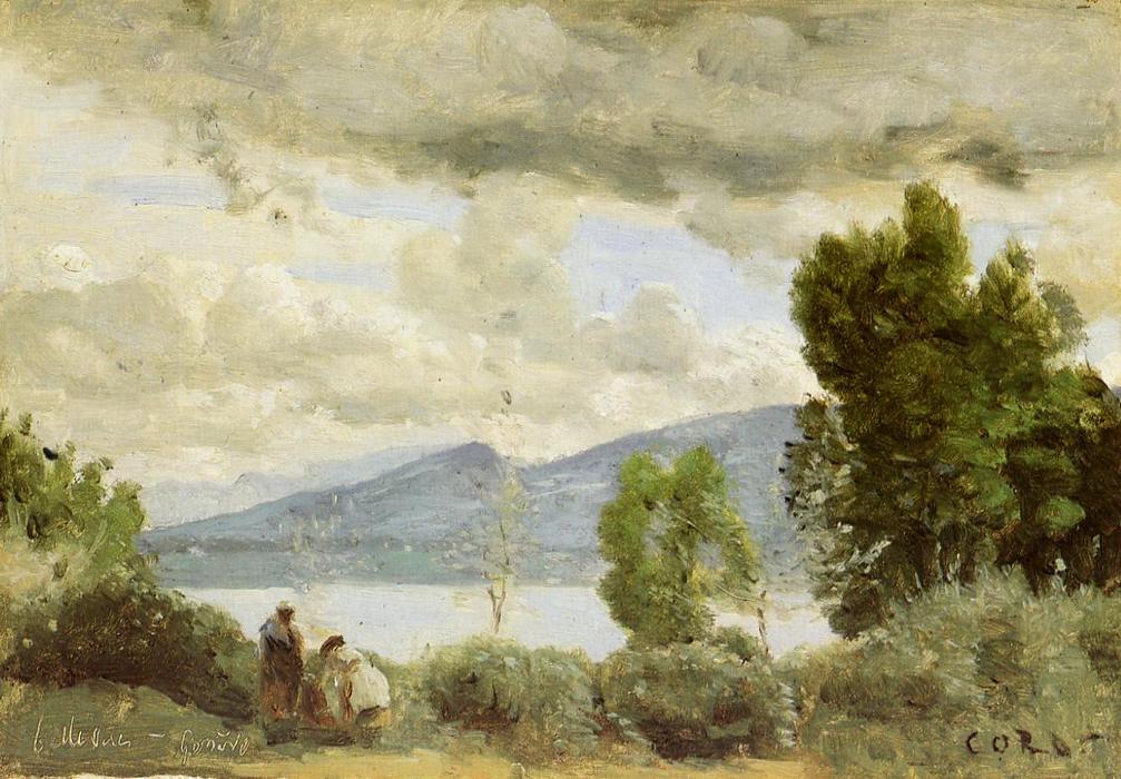 View Of The Chalet De Chenes, Bellevue, Geneva — Jean-baptiste-camille Corot