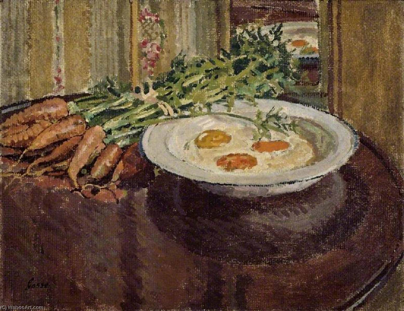 Still Life With Eggs And Carrots — Laura Sylvia Gosse