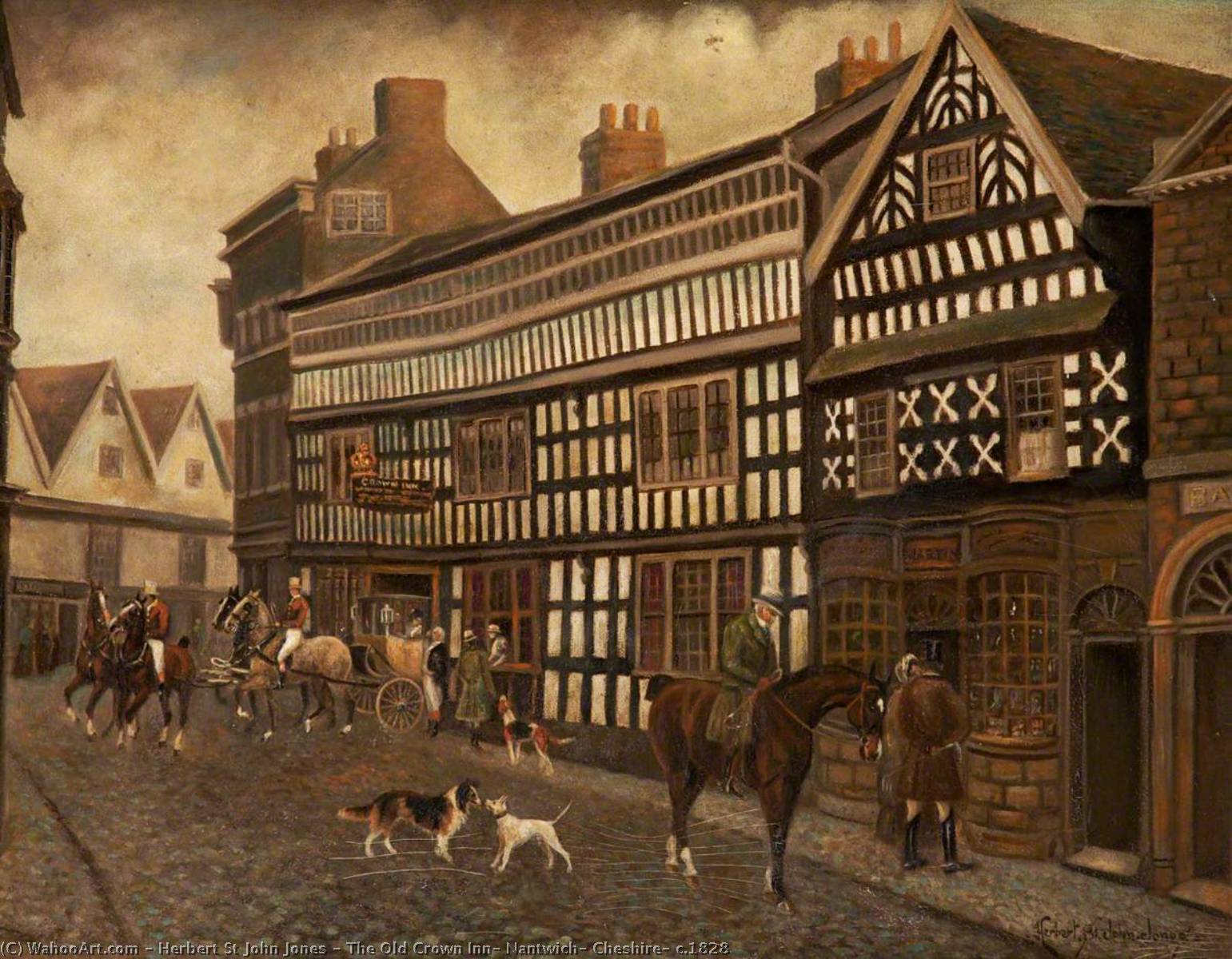 The Old Crown Inn, Nantwich, Cheshire, C.1828 — Herbert St John Jones