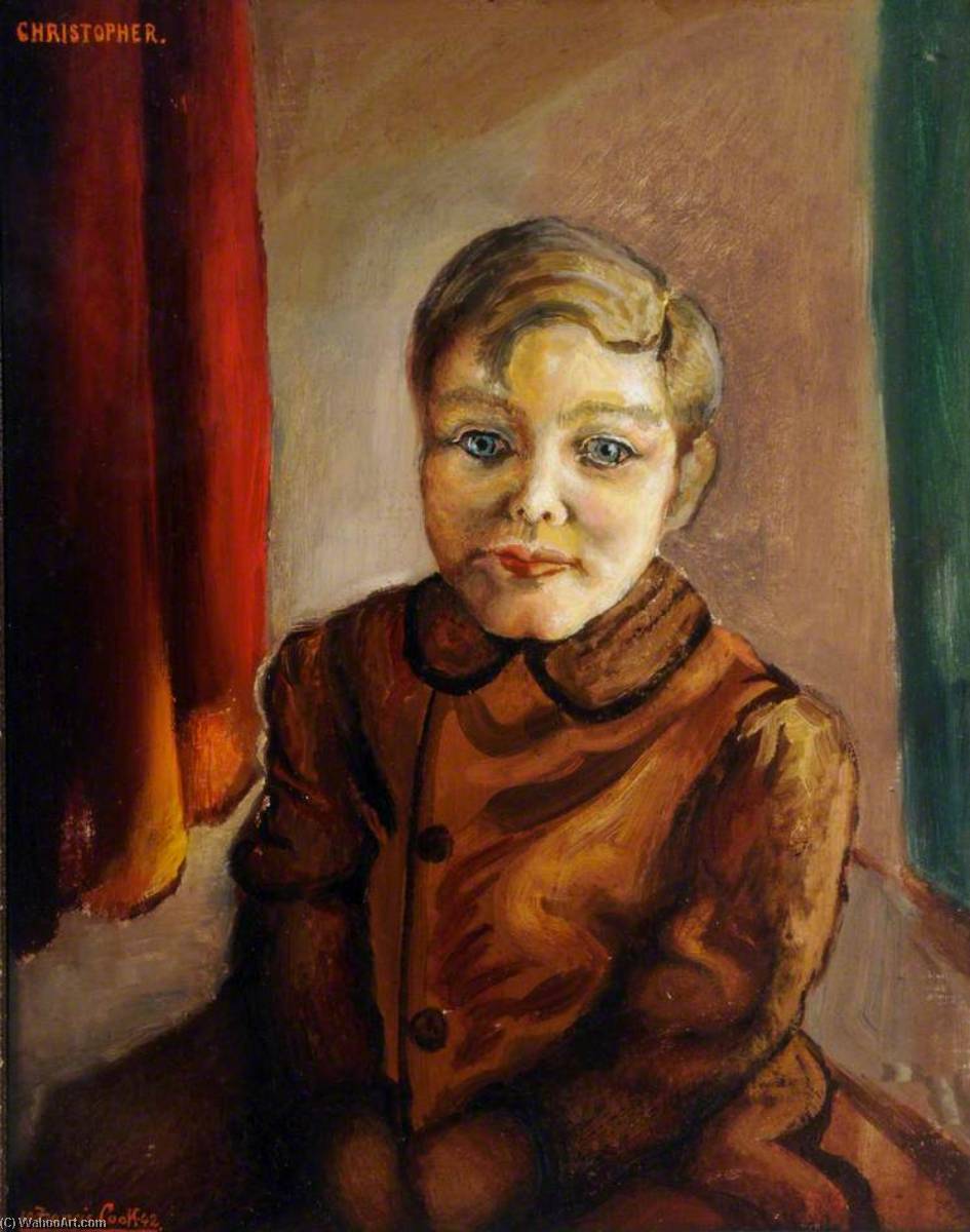 Christopher In A Brown Coat, Aged Four And Three Quarter Years, Cornwall — Francis Ferdinand Maurice Cook