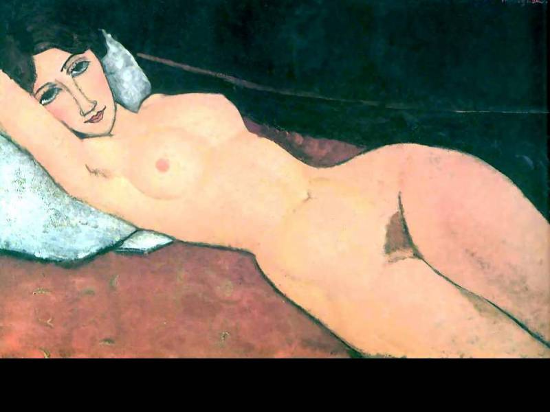 Nude Reclining - Erotic Art — Amedeo Clemente Modigliani