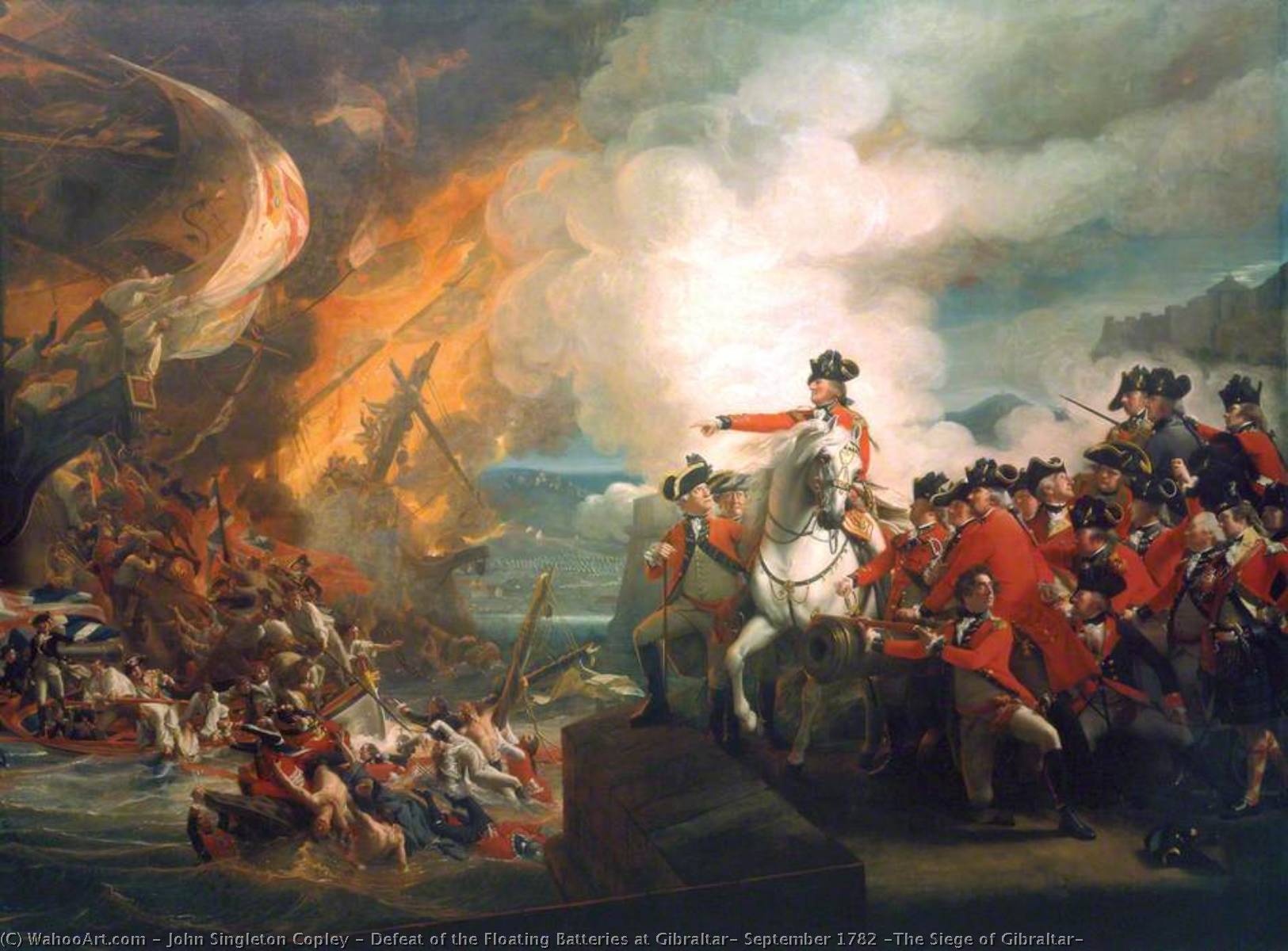 Defeat Of The Floating Batteries At Gibraltar, September 1782 (the Siege Of Gibraltar) — John Singleton Copley