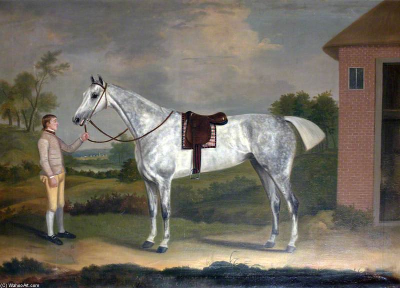 'fury', A Dappled Grey With His Groom — Francis Sartorius Ii (john Francis Sartorius)