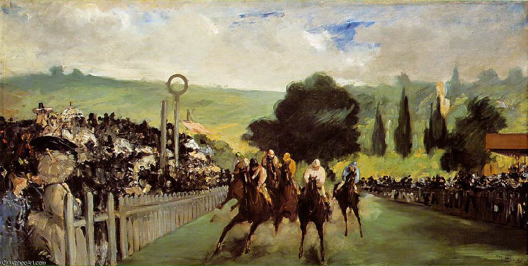 Races At Longchamp, Ca The Art Ins — Édouard Manet