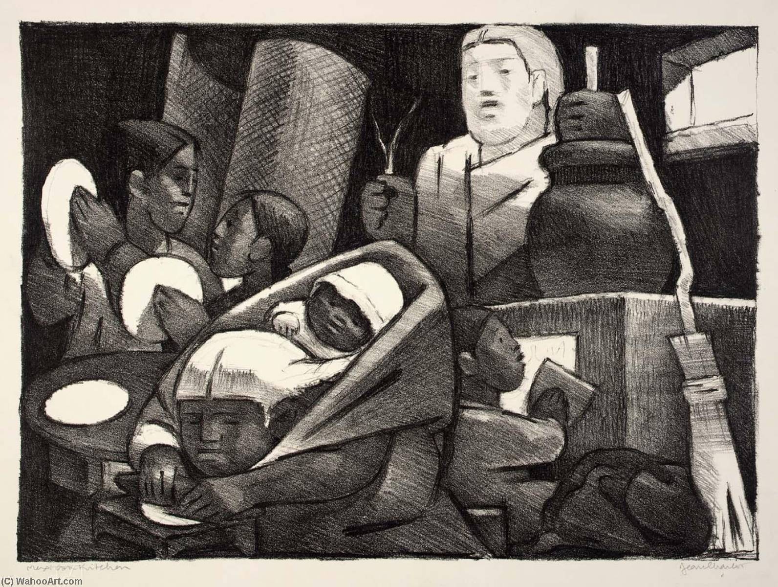 Distaff Side (mexican Kitchen) — Jean Charlot