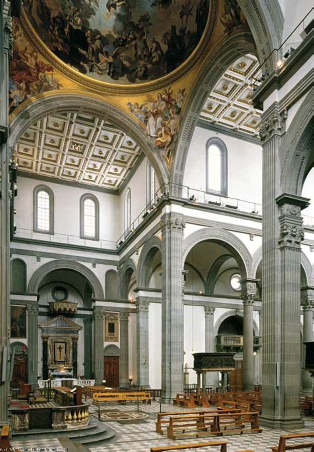 View Of The Central Nave — Filippo Brunelleschi