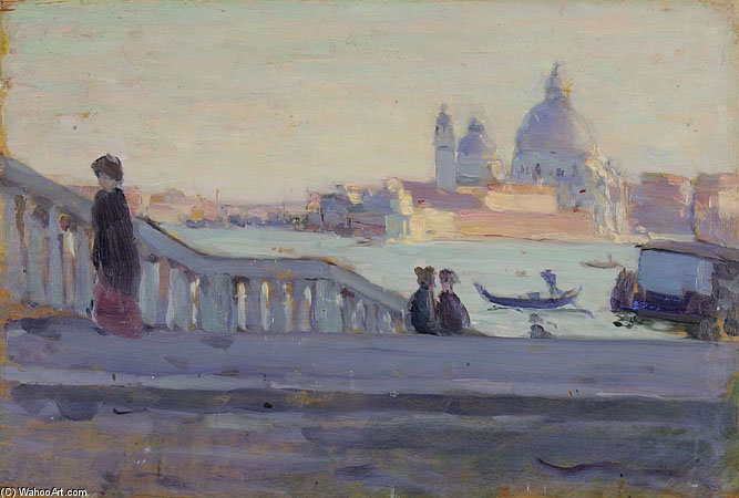 The Salute From The Ponte Della Paglia, Venise — Clarence Alphonse Gagnon