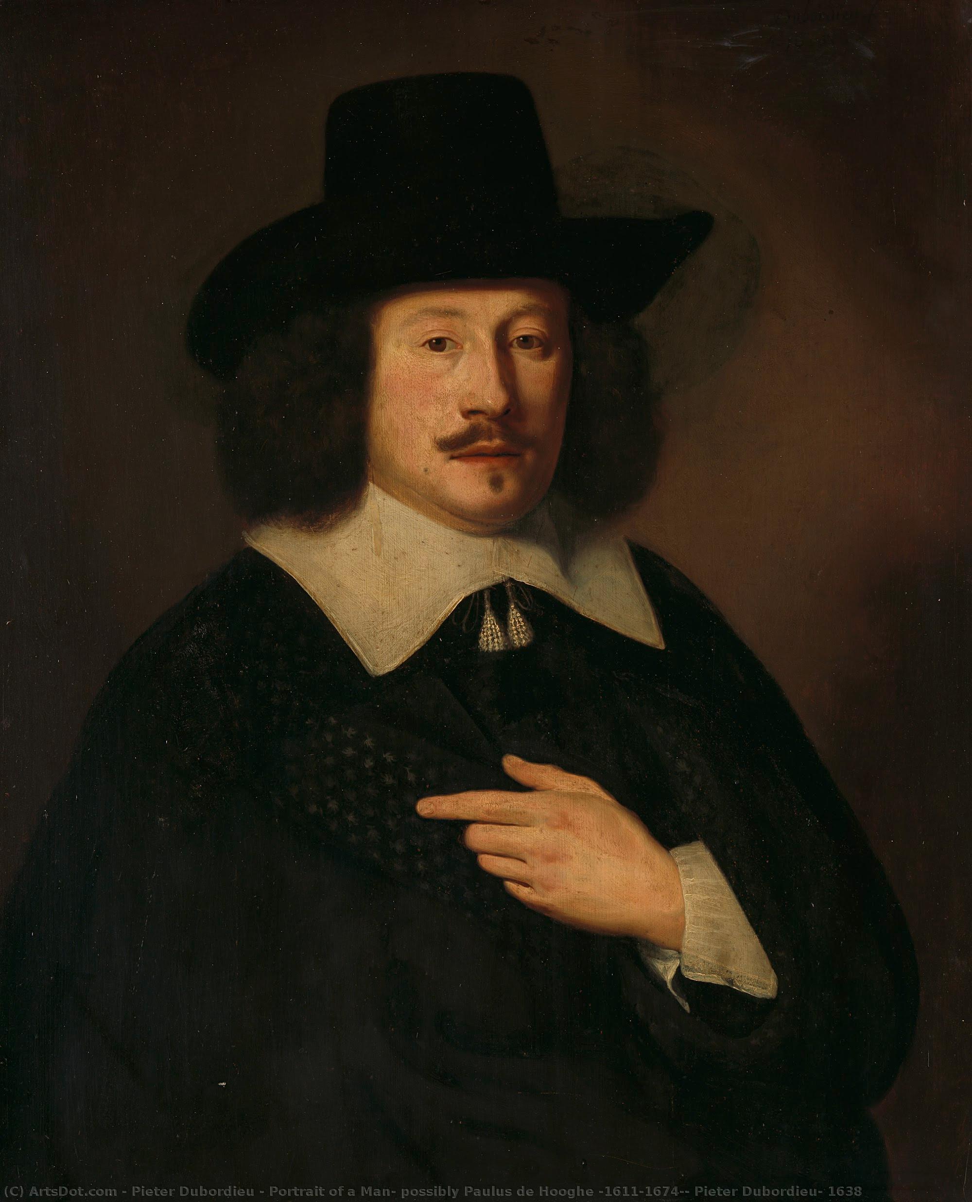 Portrait Of A Man, Possibly Paulus De Hooghe (1611-1674), Pieter Dubordieu, 1638 — Pieter Du Bordieu