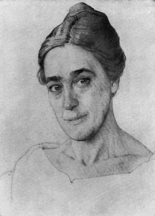 Portrait Of N. Dobychina — Konstantin Andreevic Somov