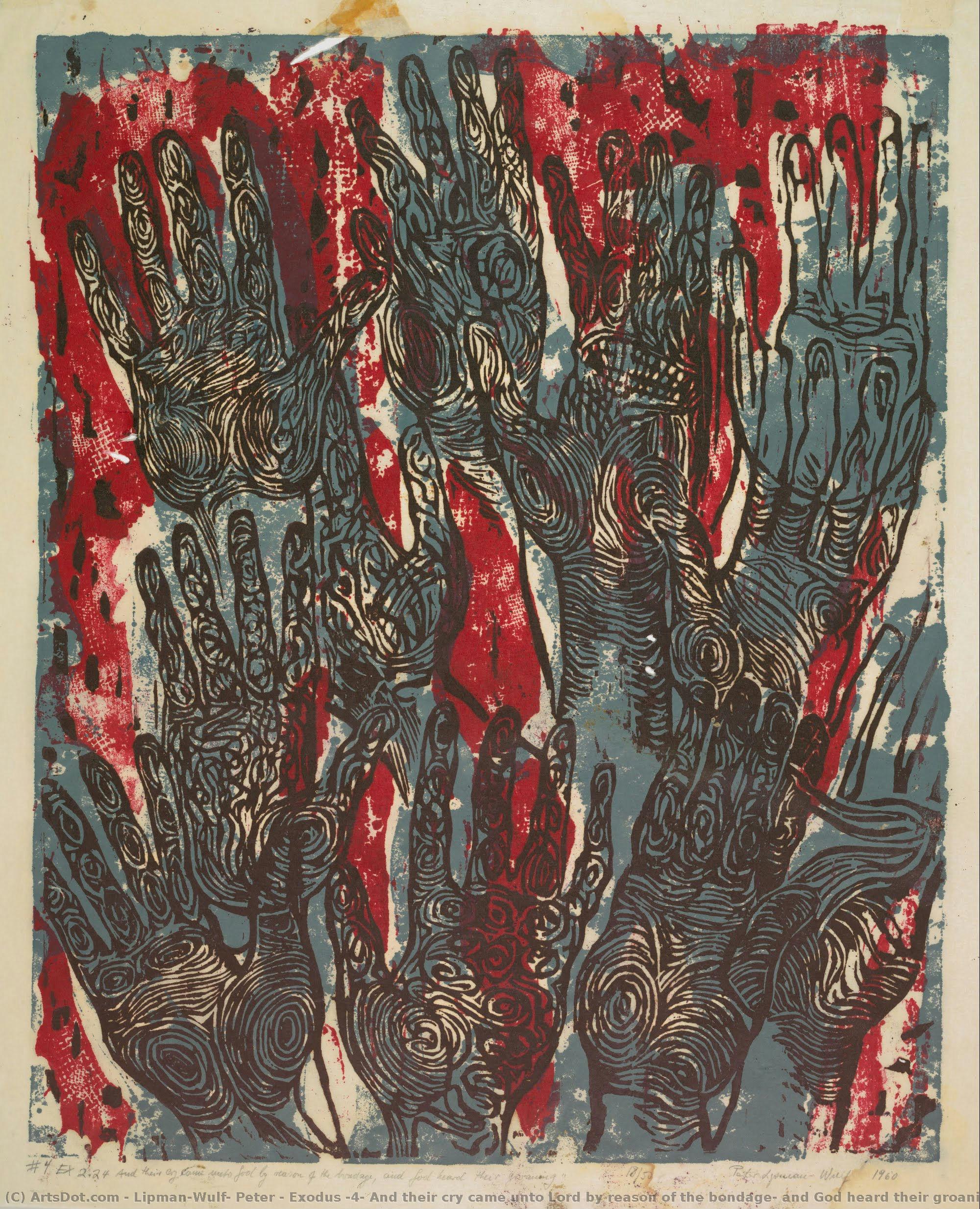 Exodus #4, And Their Cry Came Unto Lord By Reason Of The Bondage, And God Heard Their Groaning — Peter Lipman-wulf