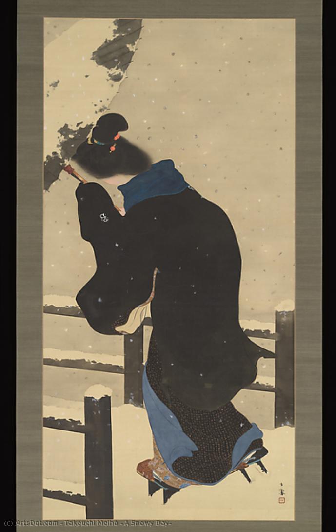 A Snowy Day — Takeuchi Meihō 竹内鳴鳳