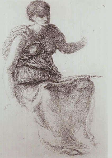 A Seated Female, For The Fates — Edward Coley Burne-jones