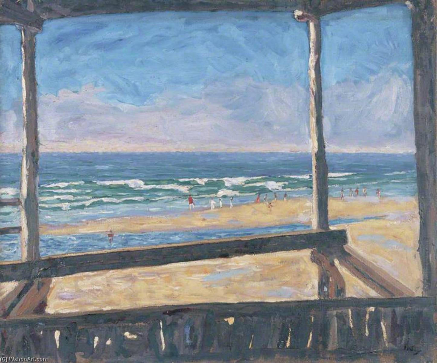 View From A Bathing Hut At Miami Surf Club — Winston Spencer Churchill