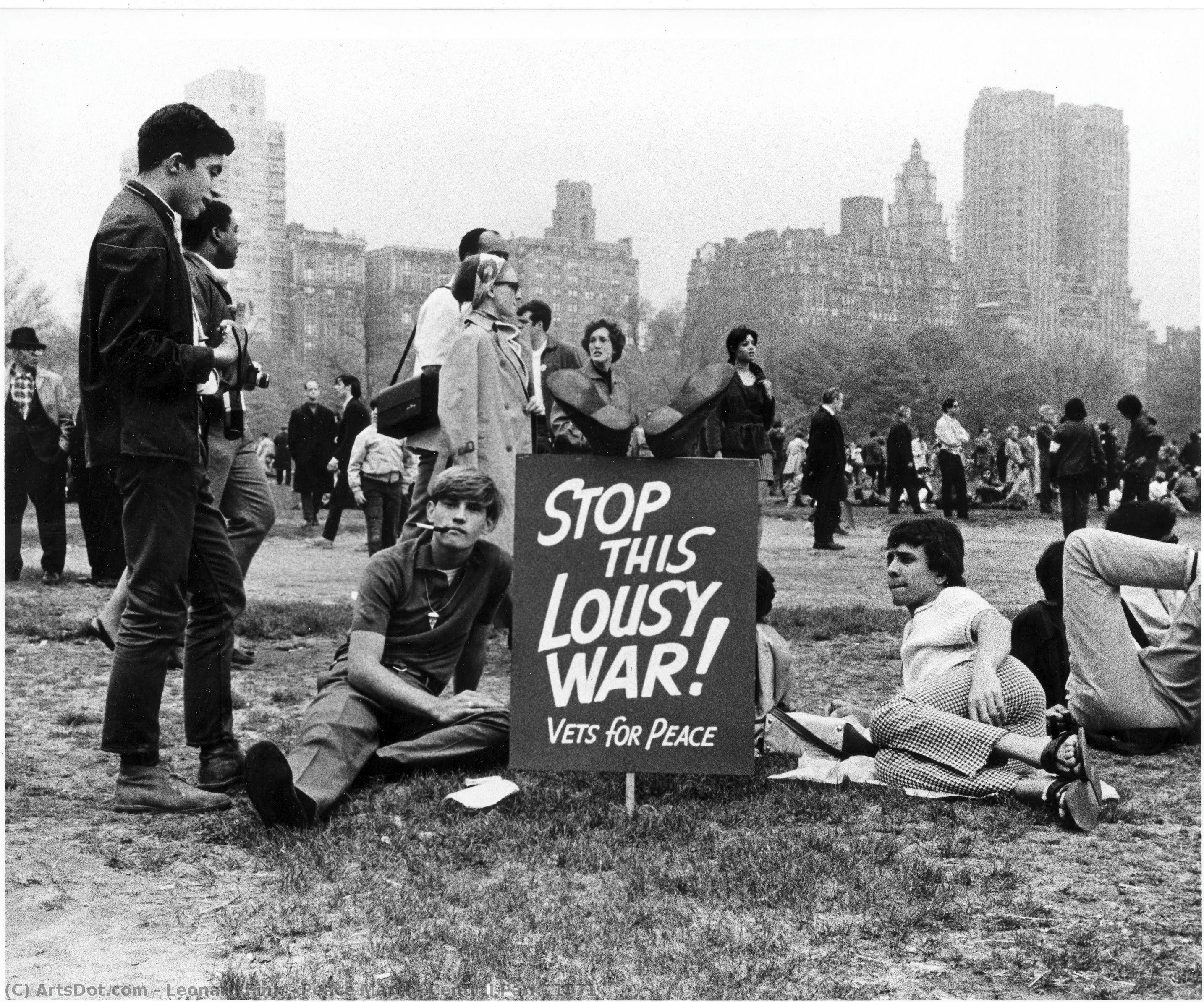 Peace March, Central Park, 1971 — Leonard Fink
