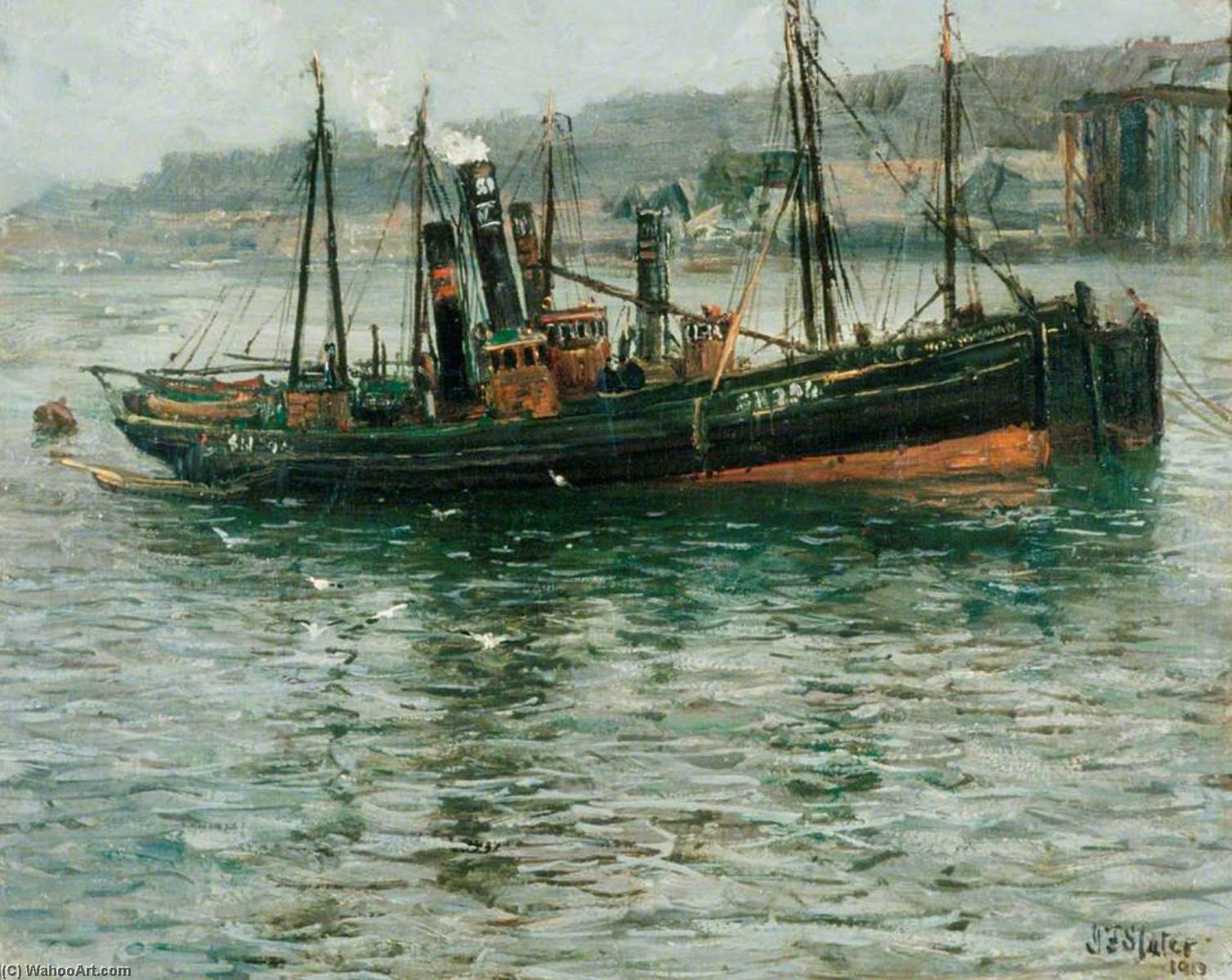 Trawlers, South Shields On The Tyne — John Falconer Slater