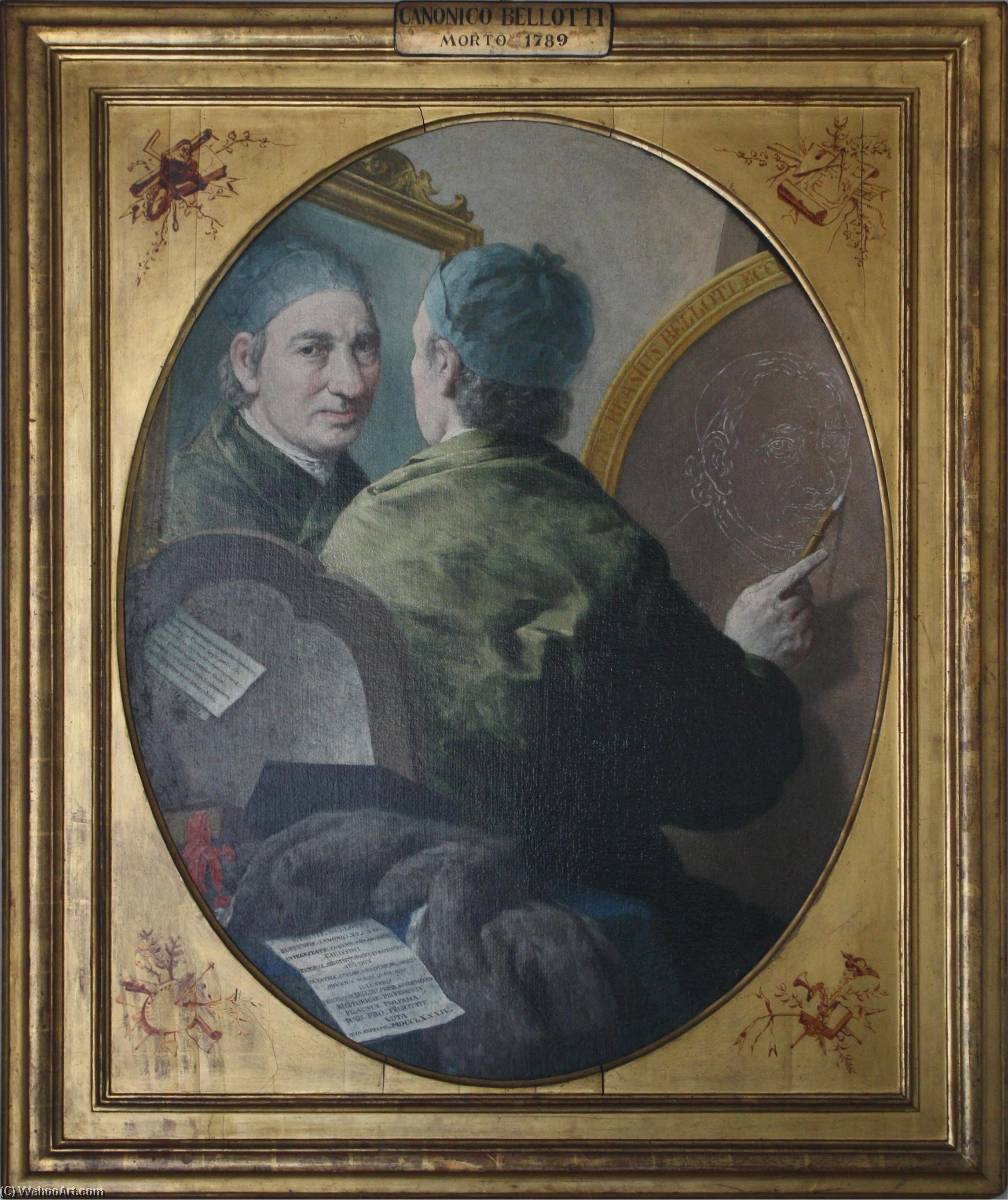 Italiano Autoritratto English Self Portrait — Biagio Bellotti