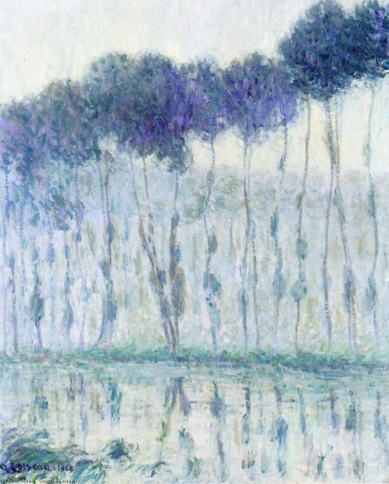 Poplars On The Banks Of The Eure — Gustave Loiseau