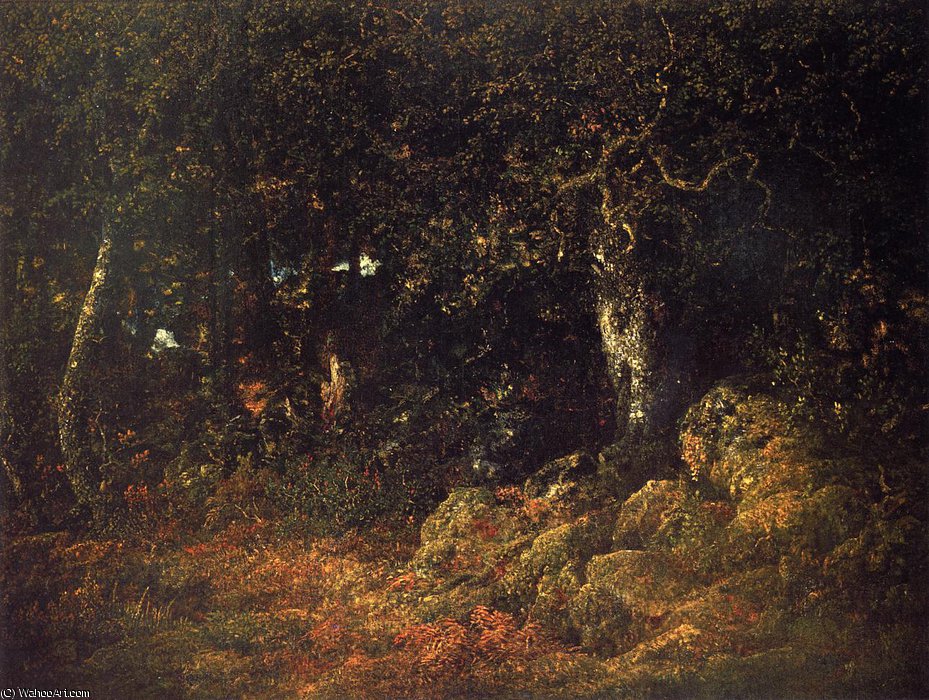 The Oak In The Rocks — Théodore Rousseau (pierre Etienne Théodore Rousseau)
