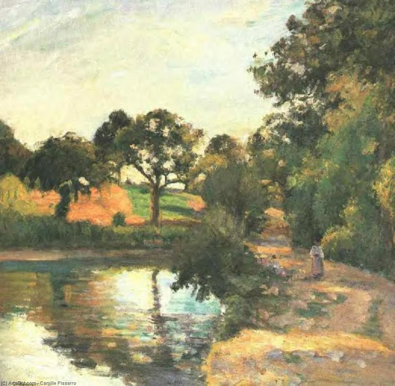 Brücke Bei Montfoucault — Camille Pissarro