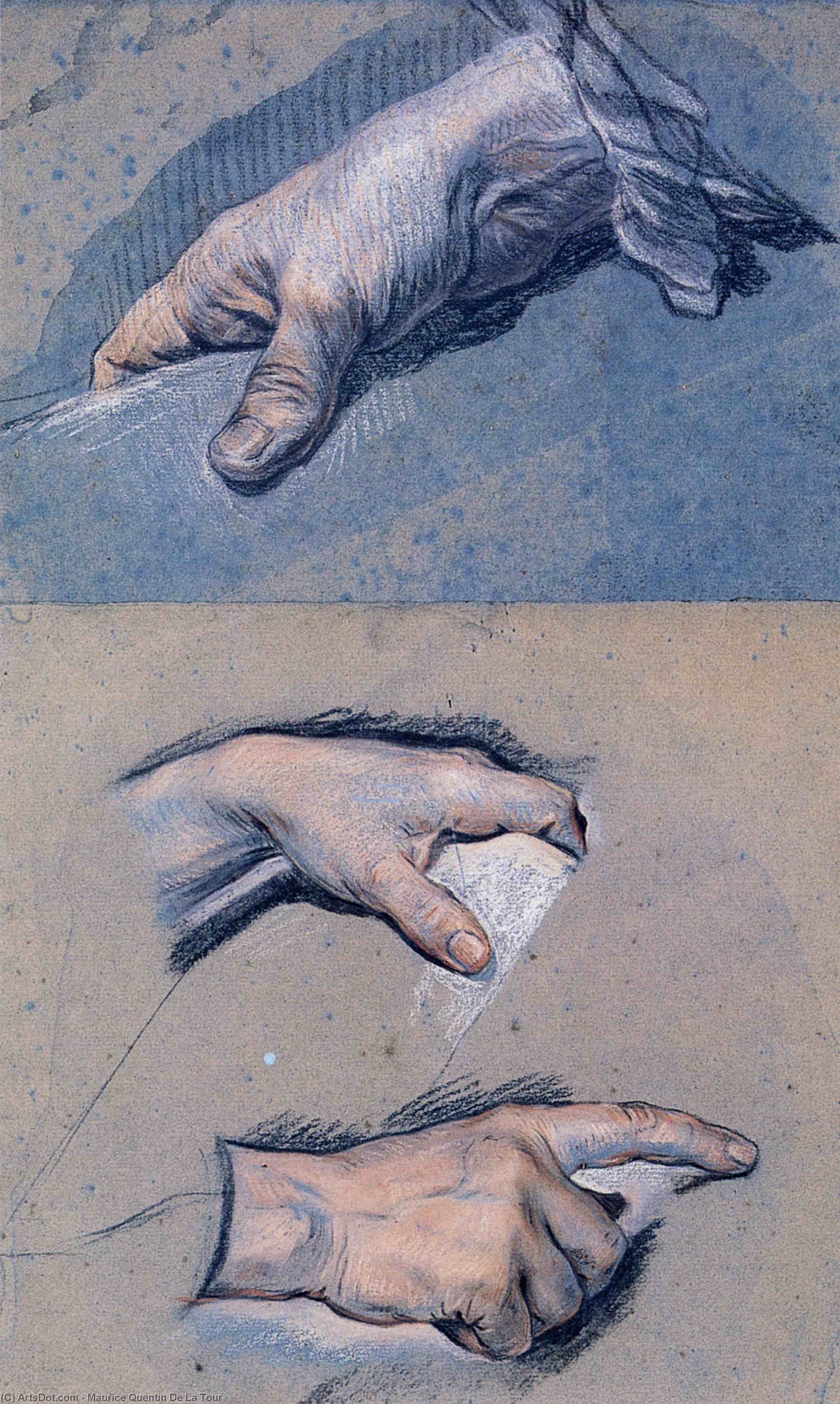 Studies Of Men's Hands — Maurice Quentin De La Tour