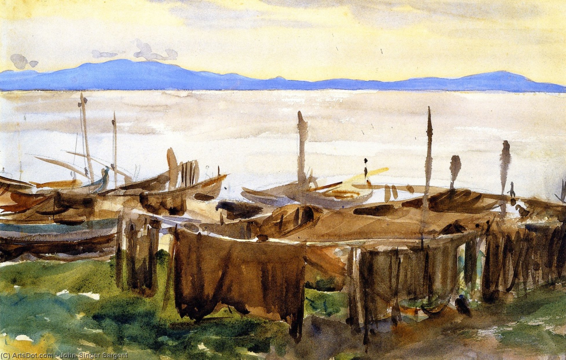 Scotland, Fishing Nets — John Singer Sargent