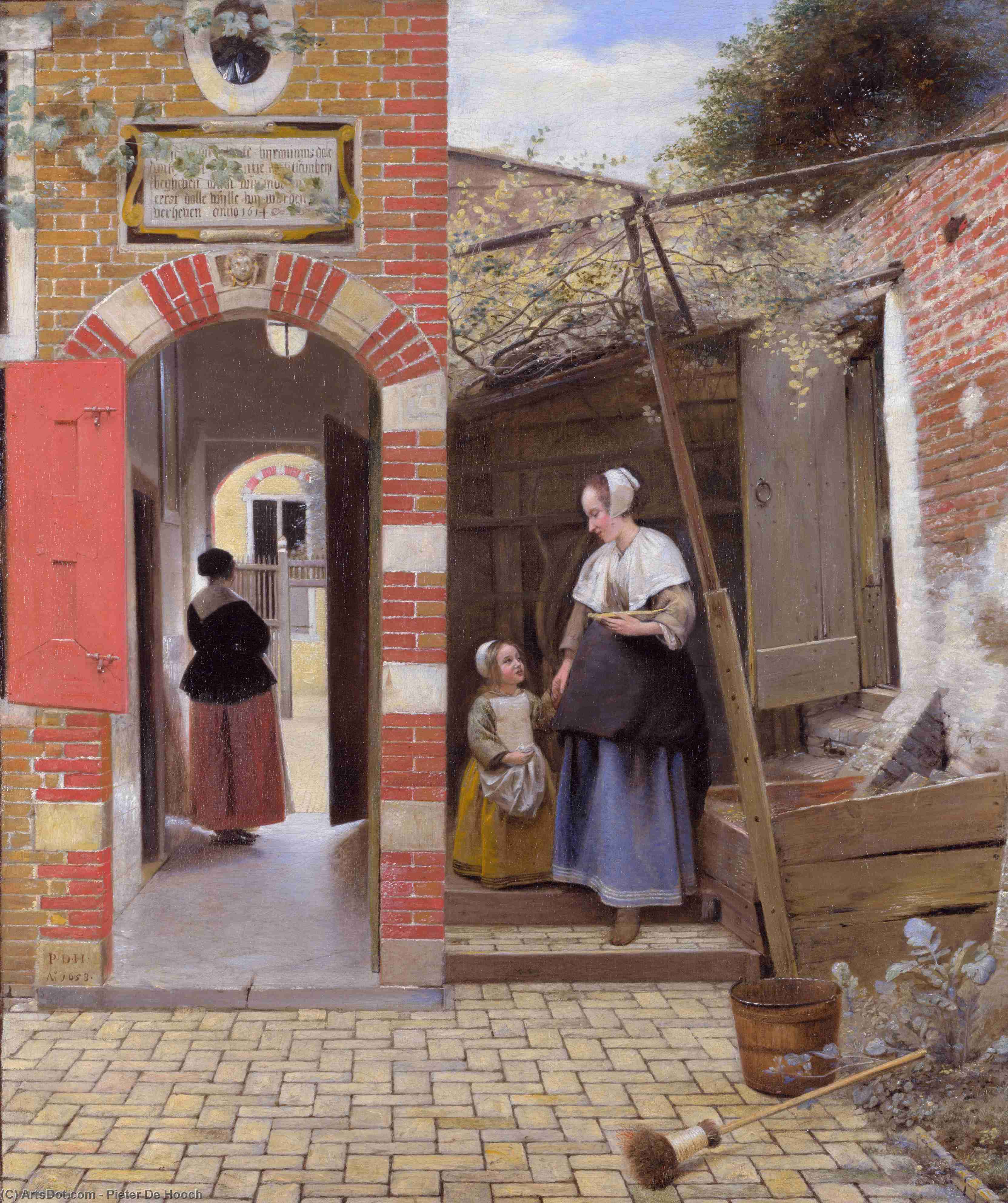 Courtyard Of A House In Delft — ピーテル・デ・ホーホ
