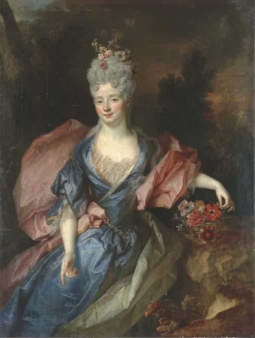 Portrait Of A Lady As Flora — Nicolas De Largillière