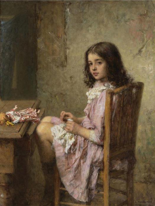 The Little Seamstress — Alexei Alexeievich Harlamoff