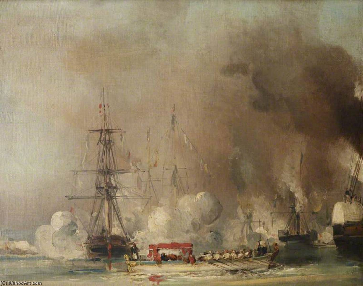 The Departure From Tréport Of Queen Victoria, 7 September 1843 — Ežen Isabey