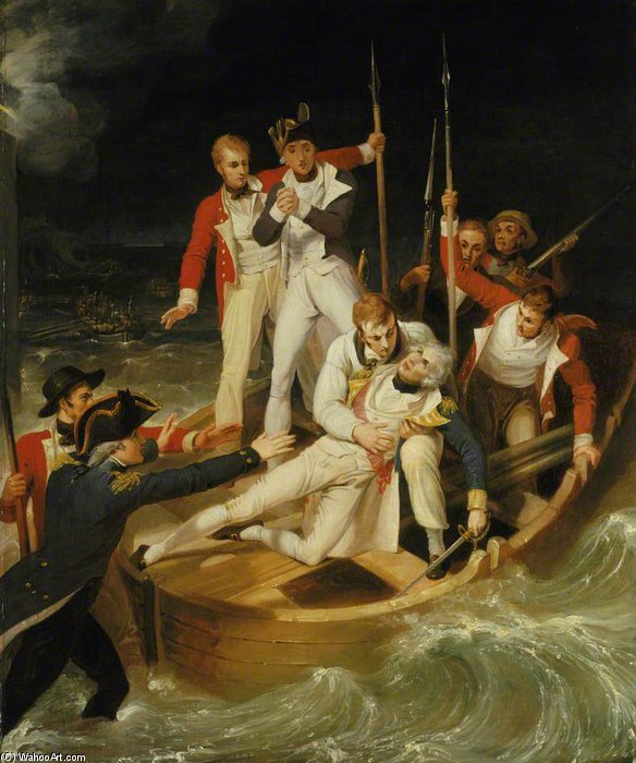 Nelson Wounded At Tenerife — Richard Westall