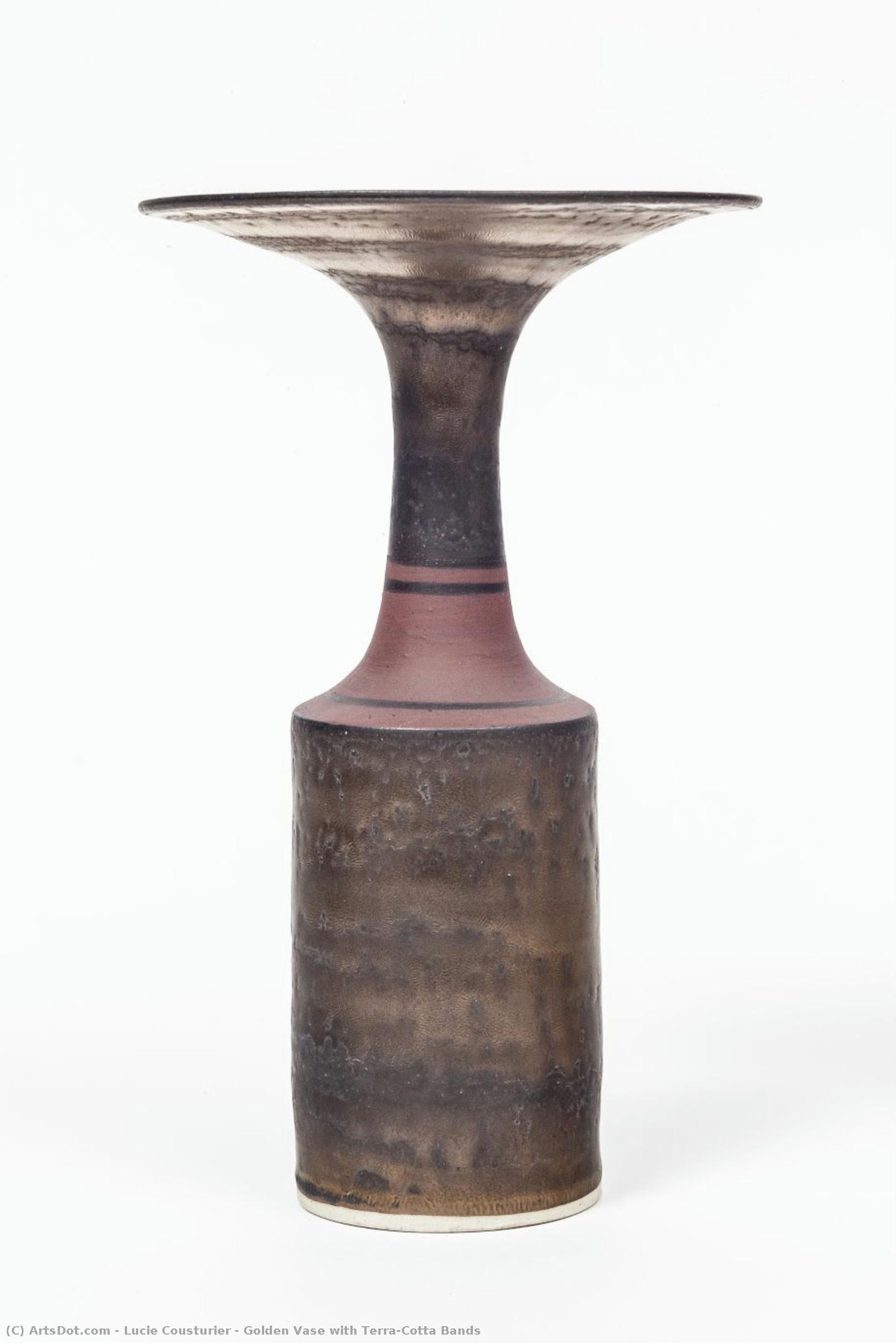 Golden Vase With Terra-cotta Bands — Lucie Cousturier