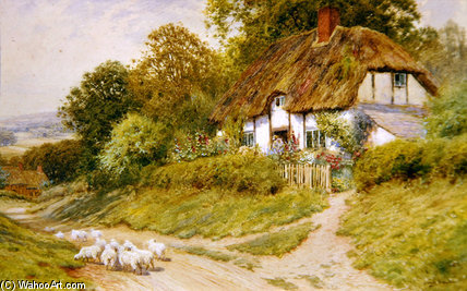 Watching The Sheep — Arthur Claude Strachan