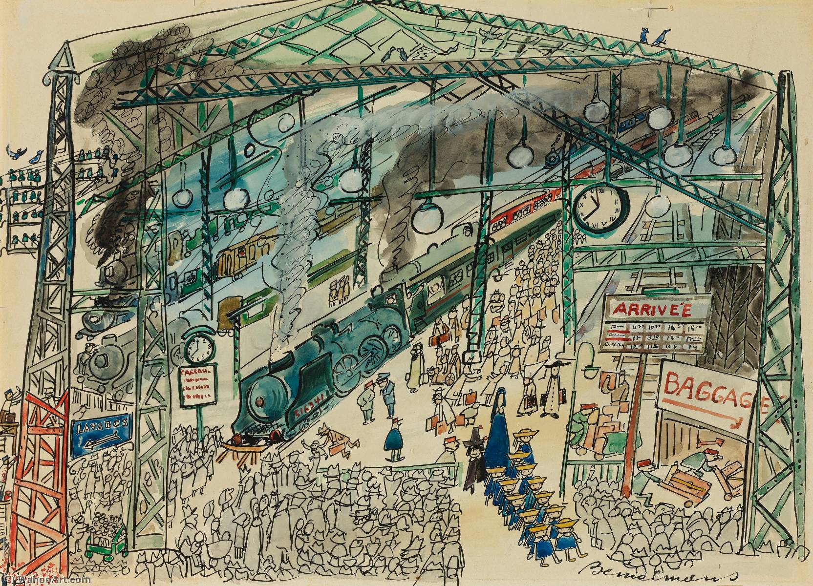 Gare Saint Lazare In Paris — Ludwig Bemelmans