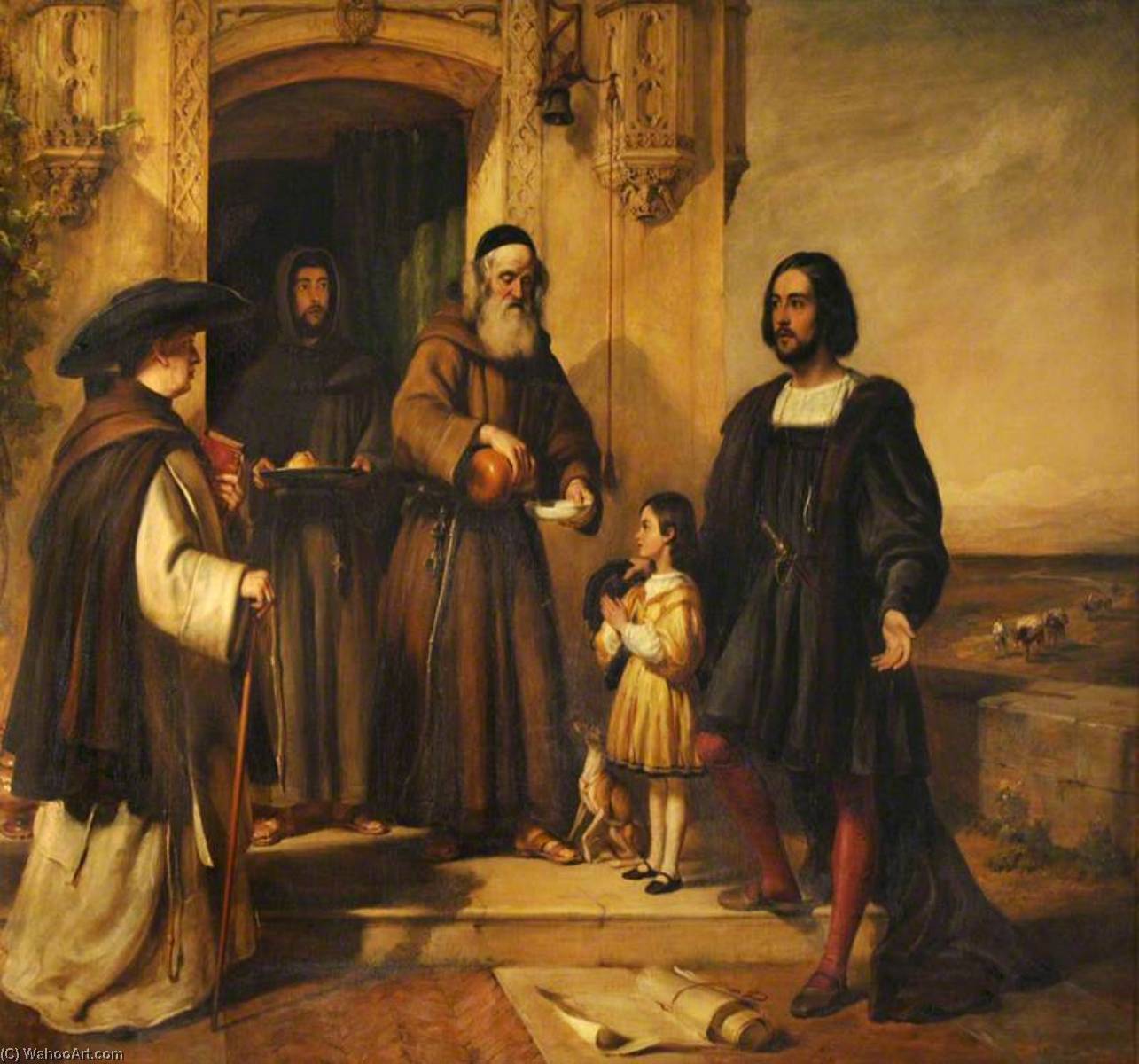 Columbus At The Door Of The Convent Of Santa Maria De La Rábida — William Simson