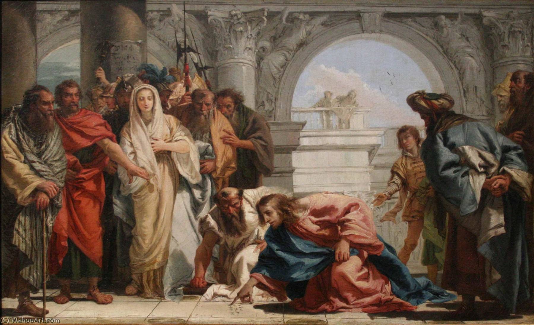 Le Christ Et La Femme Adultère — Giandomenico Tiepolo