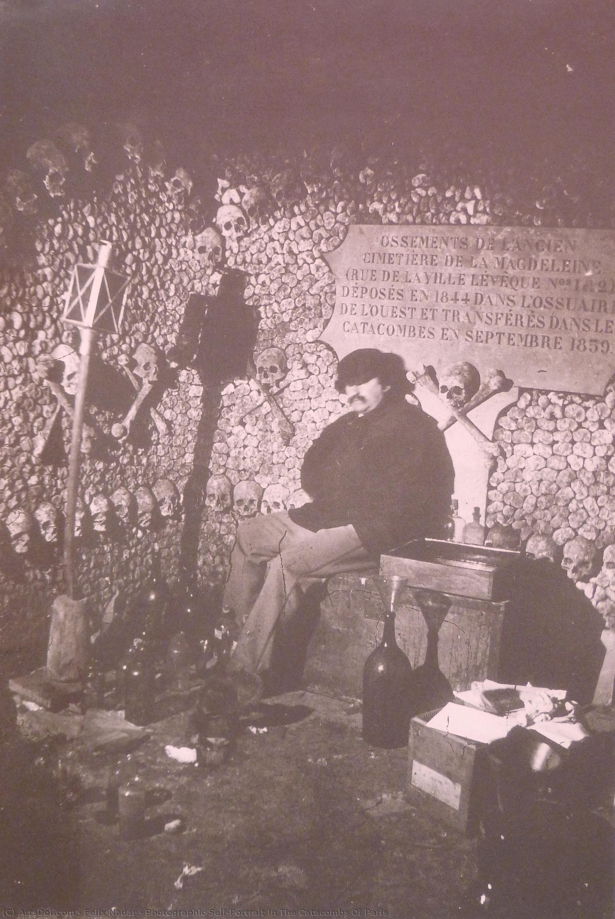 Photographic Self-portrait In The Catacombs Of Paris — Félix Nadar