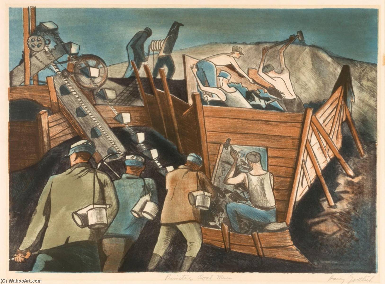 Primitive Coal Mine — Harry Gottlieb