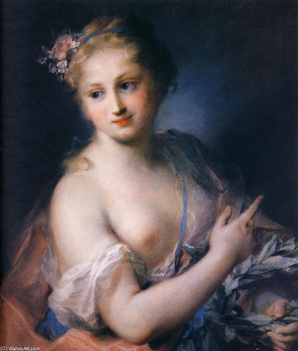 Nymph Followed By Apollo — Maurice Quentin De La Tour