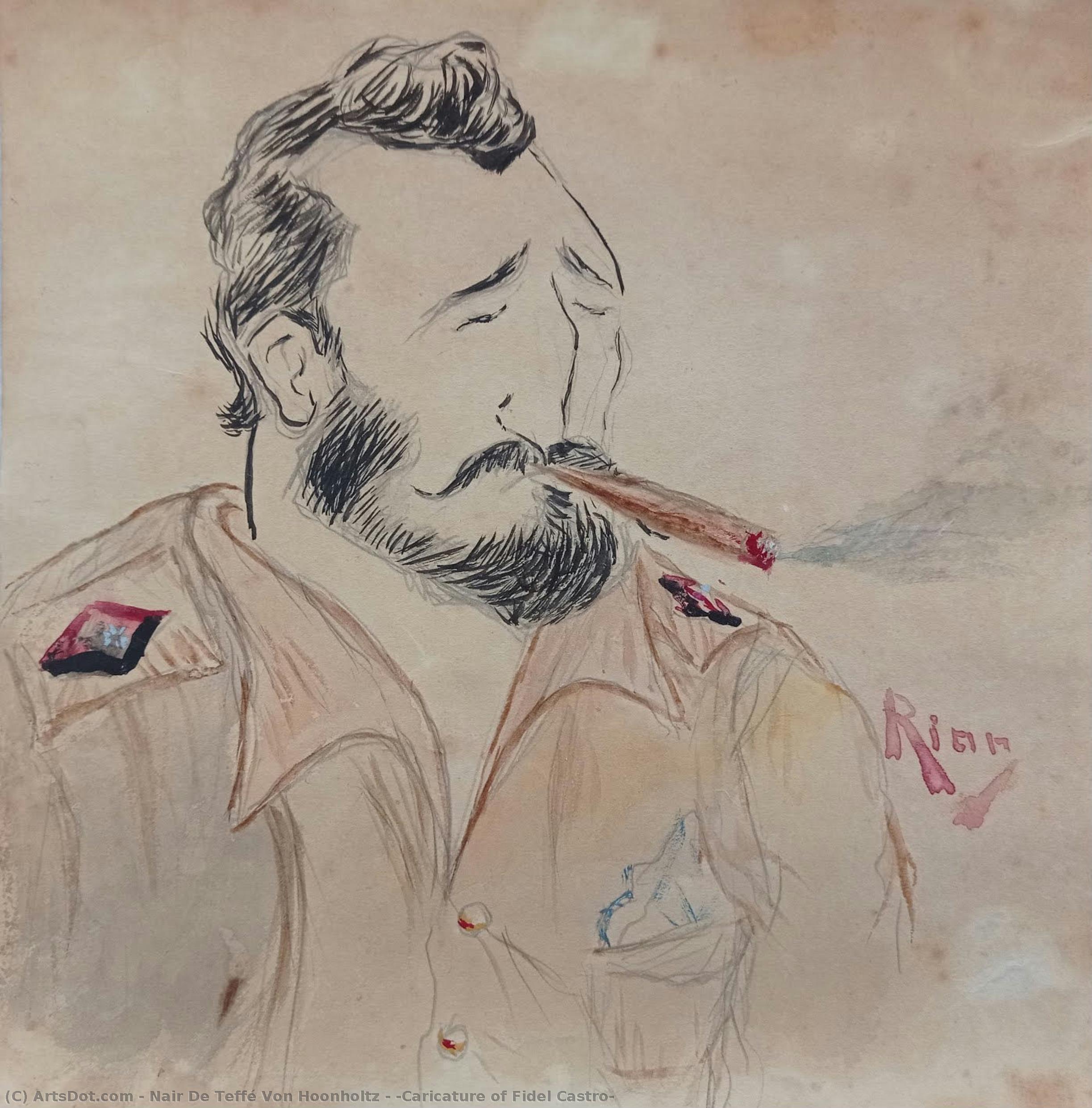 [caricature Of Fidel Castro] — Nair De Teffé Von Hoonholtz