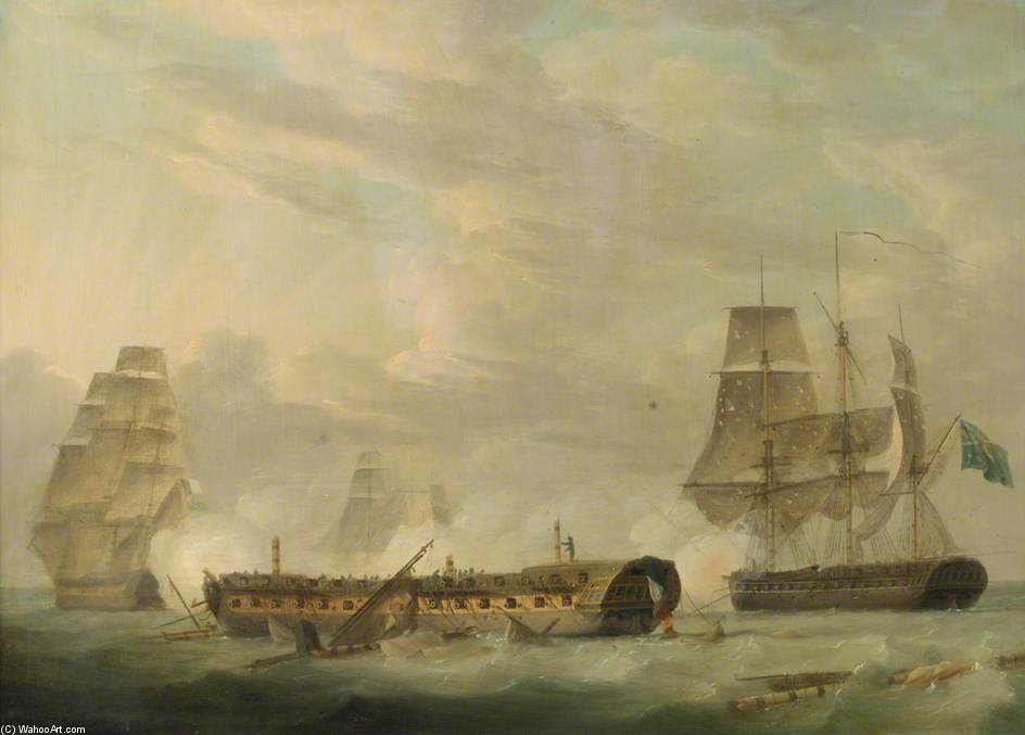 Action At Sea - A French Frigate Completely Dismasted — Robert Dodd
