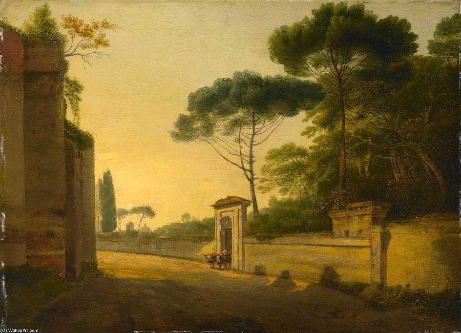 Roadside Scene In Rome — Francis Towne