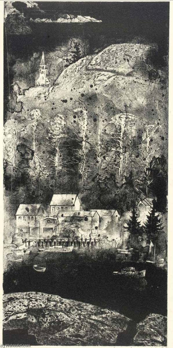 Fishing Village, Nova Scotia — Louis Lozowick