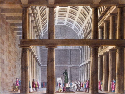 The Interior Of The Parthenon — Alessandro Sanquirico