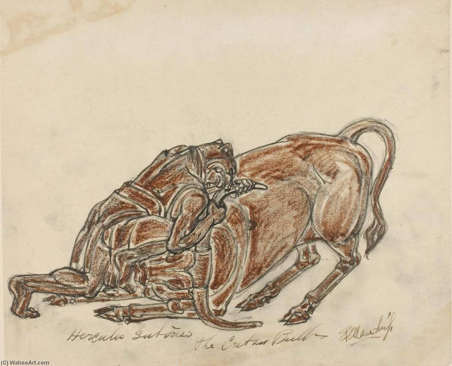 Hercules Subdues The Cretan Bull — Paul Manship