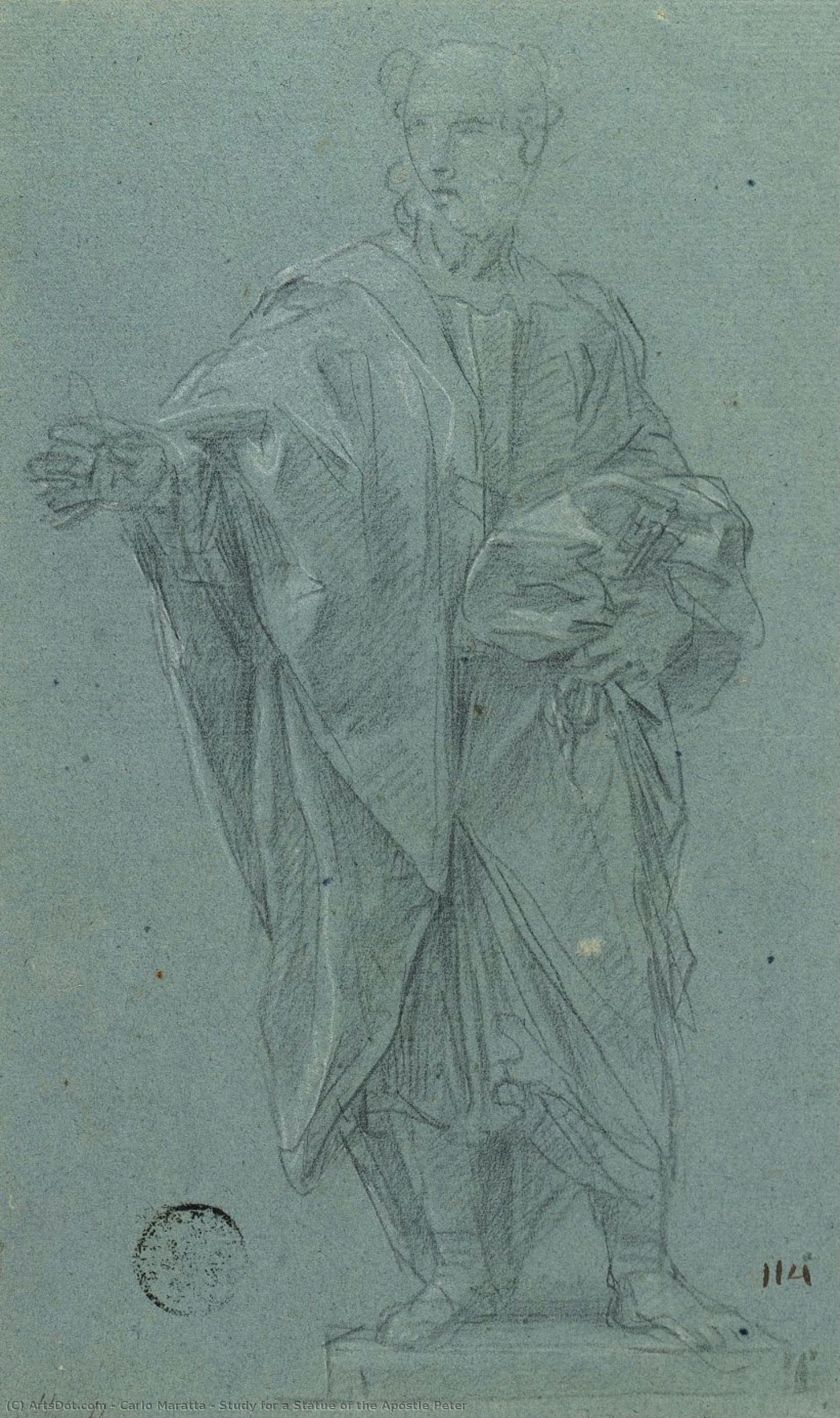 Study For A Statue Of The Apostle Peter — Carlo Maratta