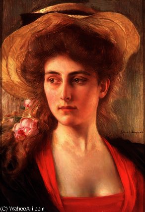 Painting Of The Head Of A Woman — Albert Lynch