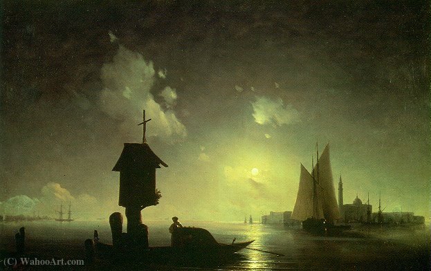 Sea View With A Chapel On The Shore — Ivan Konstantinovich Aivazovsky