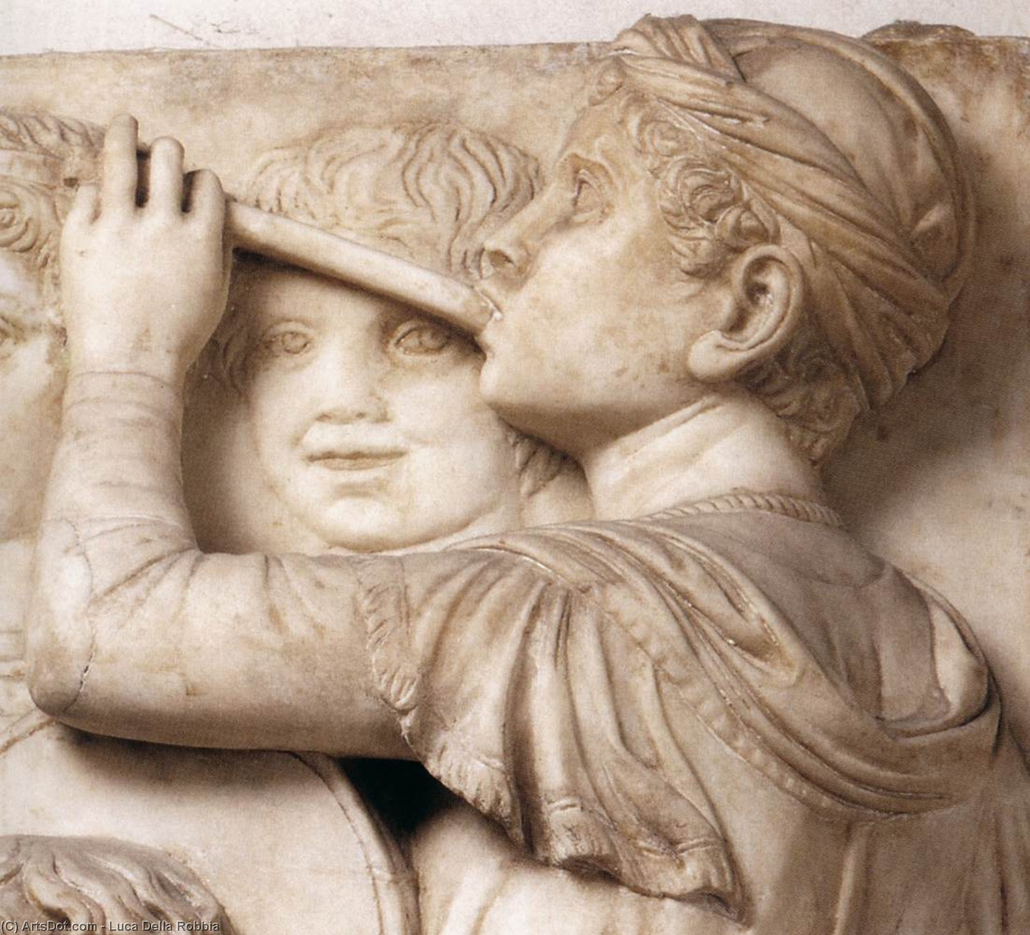 Cantoria: Fourth Top Relief (detail) — Luca Della Robbia