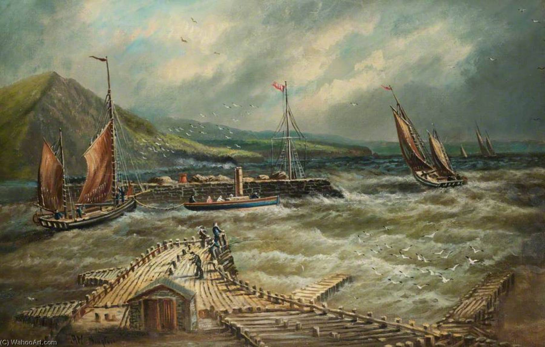 Aberystwyth Harbour Entrance — Альфред Уортингтон