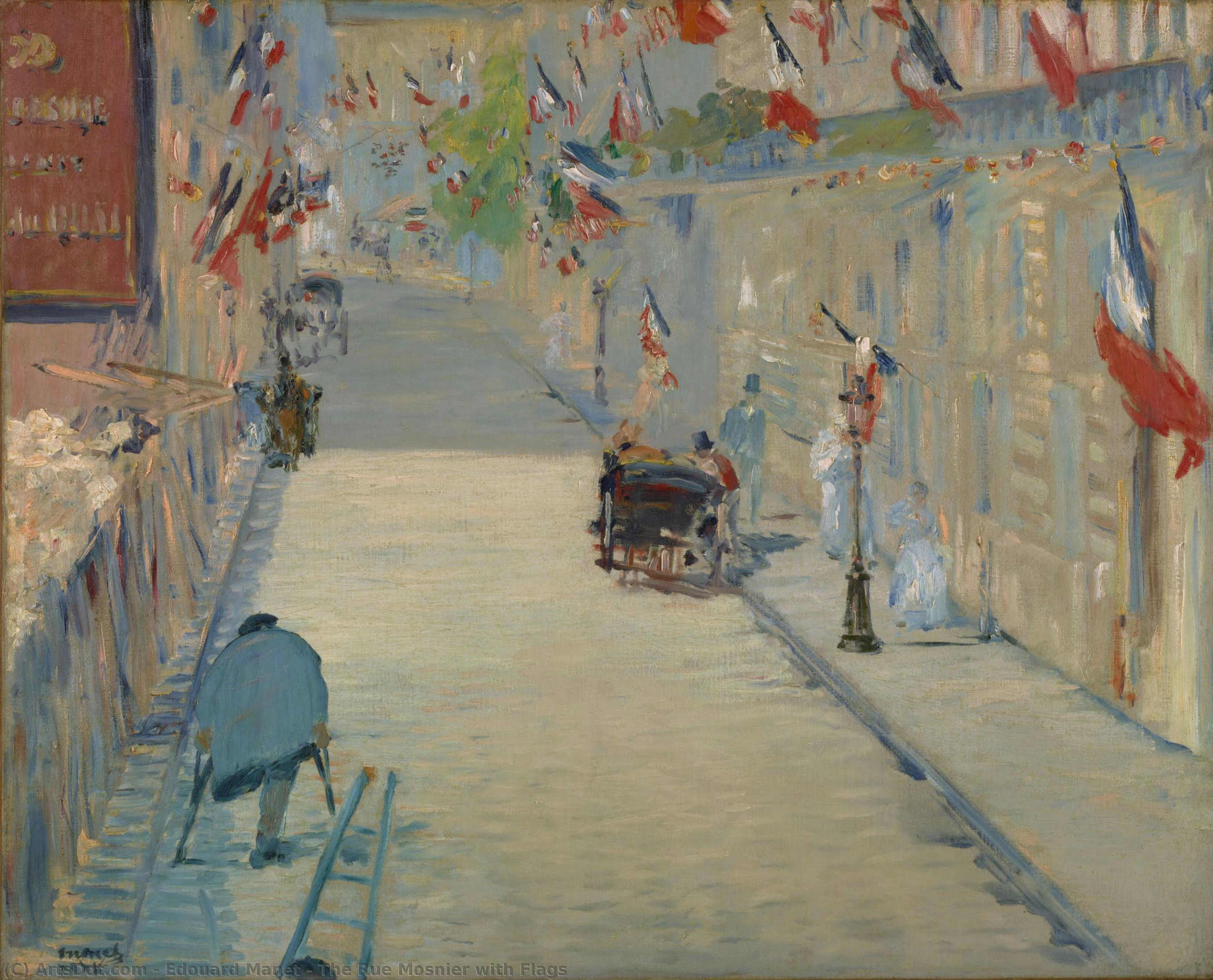 Die Rue Mosnier Mit Fahnen — Édouard Manet